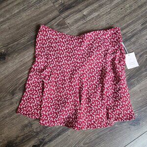 Pleated Flowy Mini Skirt